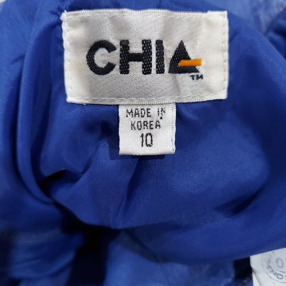 Vintage Cobalt Blue Wilsons Leather CHIA Pencil Skirt Midi Size 10 / 26in Waist - Picture 6 of 10